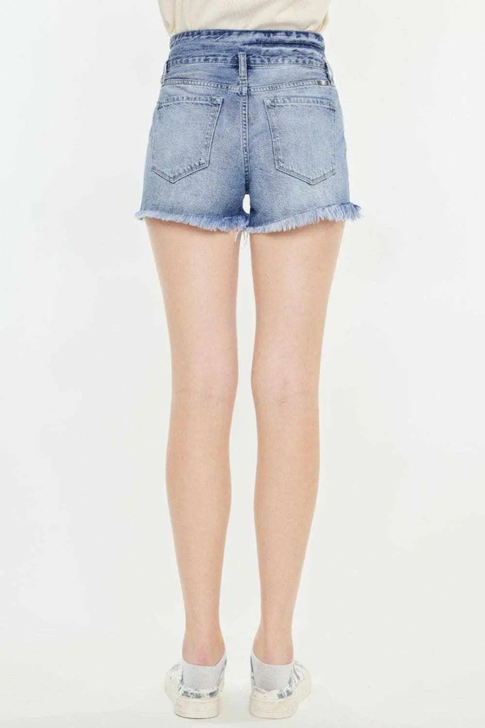 Kancan high rise frayed hem shorts - Love Salve